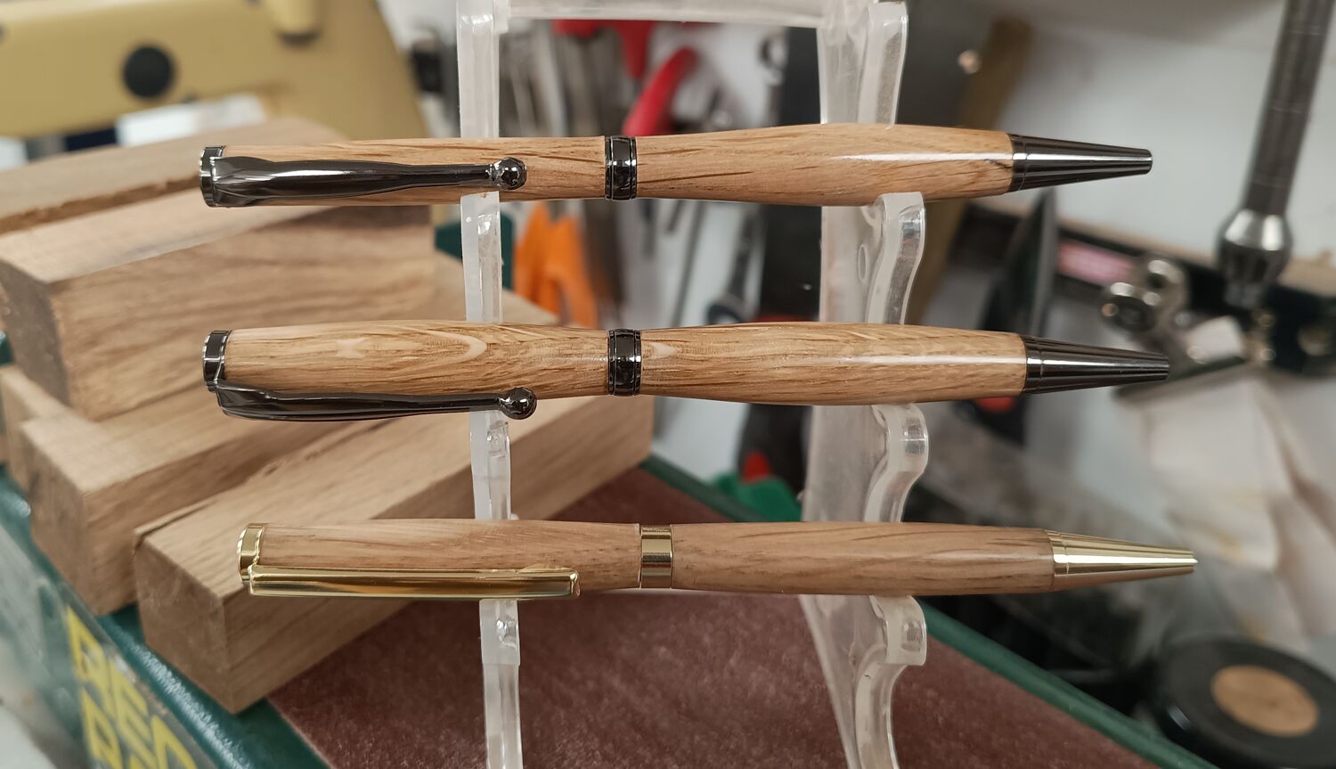 Artisan using lathe in woodworking workshop